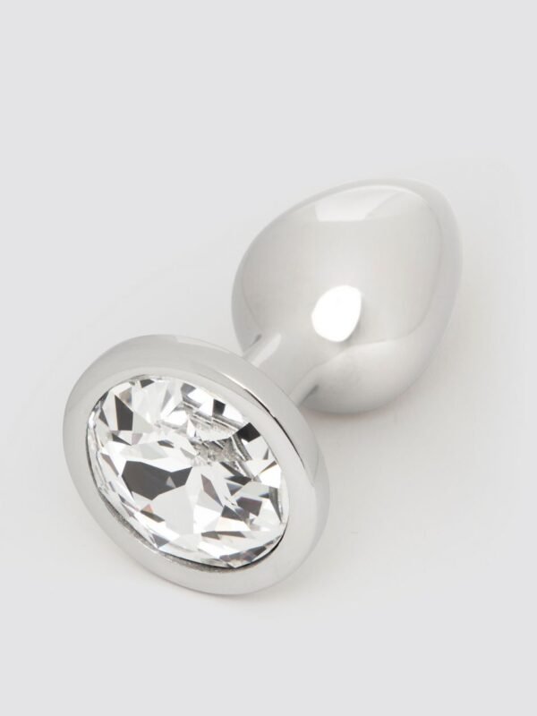 Luxury Crystal Stainless Steel Silver Butt Plug 2.5 Inch