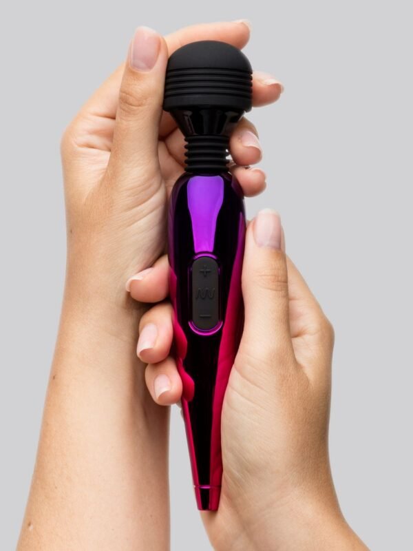Deluxe Rechargeable Mini Metallic Massage Wand Vibrator