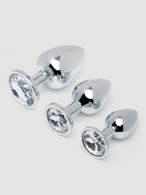 Jeweled Metal Butt Plug Set (3 Piece)