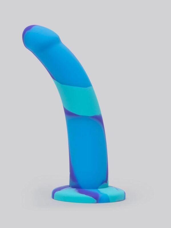 Air and Water Curved Silicone Suction Cup Dildo 7 Inch