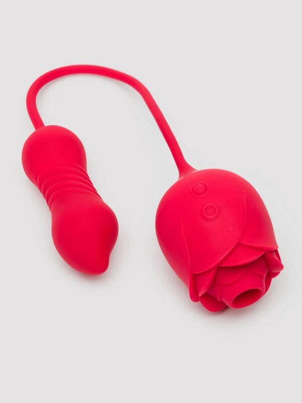 Power Petal 2-in-1 Clitoral Suction Stimulator with Thrusting Egg Vibrator - 图片 2