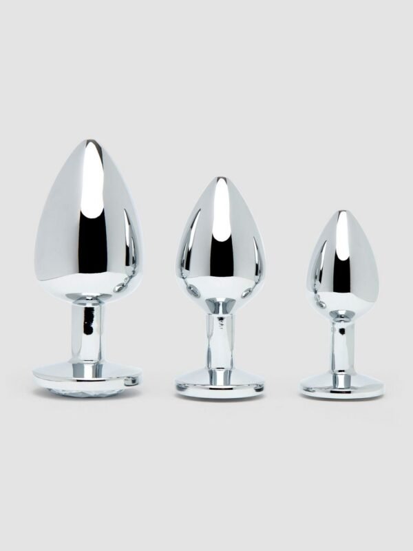 Jeweled Metal Butt Plug Set (3 Piece) - 图片 2