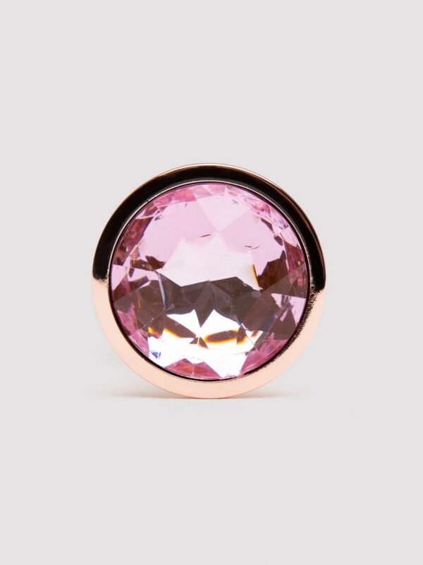 Rear Assets Small Jewelled Rose Gold Metal Butt Plug 2 Inch - 图片 2