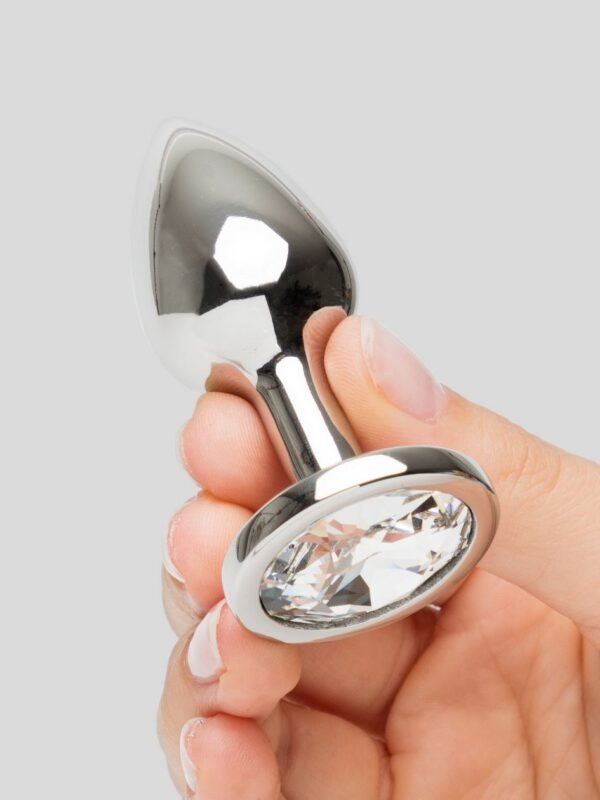 Luxury Crystal Stainless Steel Silver Butt Plug 2.5 Inch - 图片 4