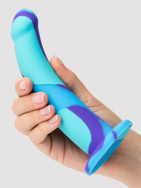 Air and Water Curved Silicone Suction Cup Dildo 7 Inch - 图片 4