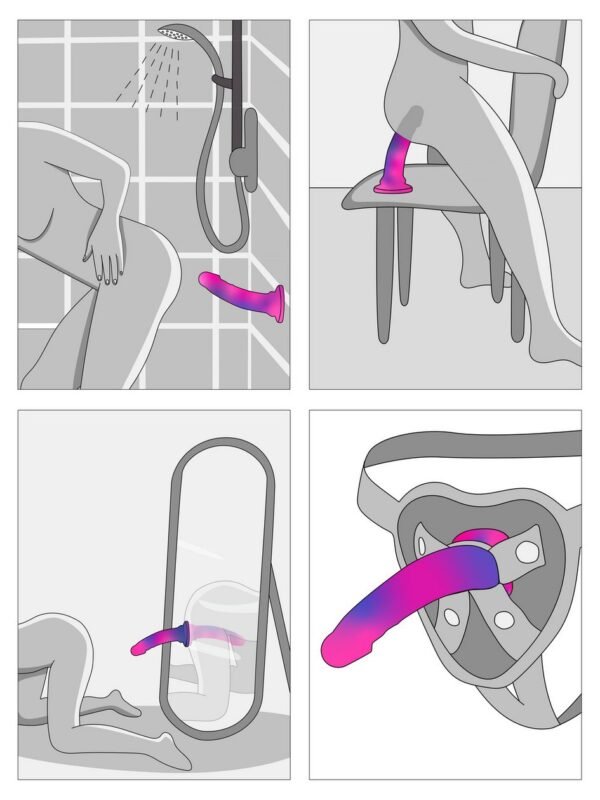 Lifelike Lover Luxe Realistic Multicoloured Silicone Dildo 7 Inch - 图片 5