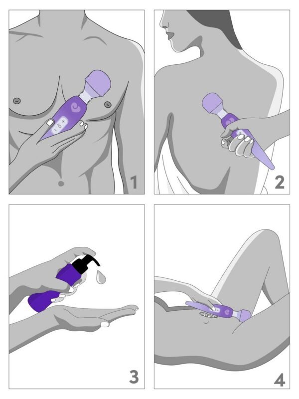 Deluxe Rechargeable Mini Massage Wand Vibrator - 图片 7