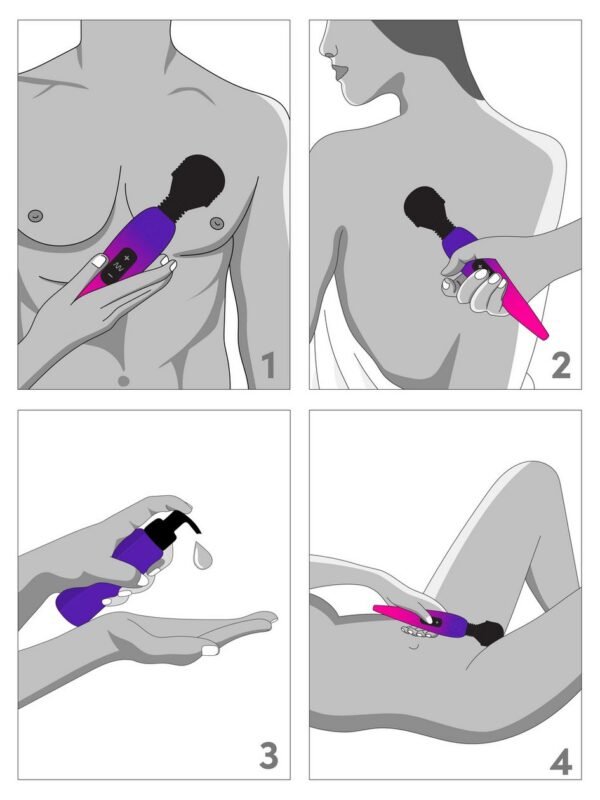 Deluxe Rechargeable Mini Metallic Massage Wand Vibrator - 图片 7