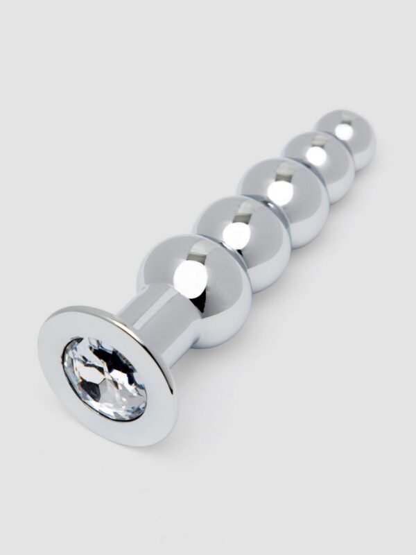Power Jewel Beaded Aluminum Jeweled Butt Plug 5 inch