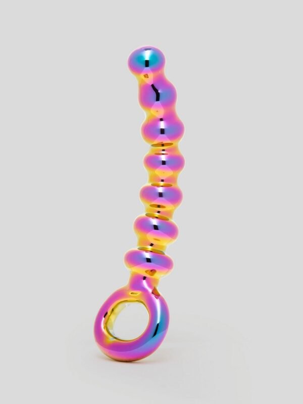Sensual Glass Iridescent Anal Beads