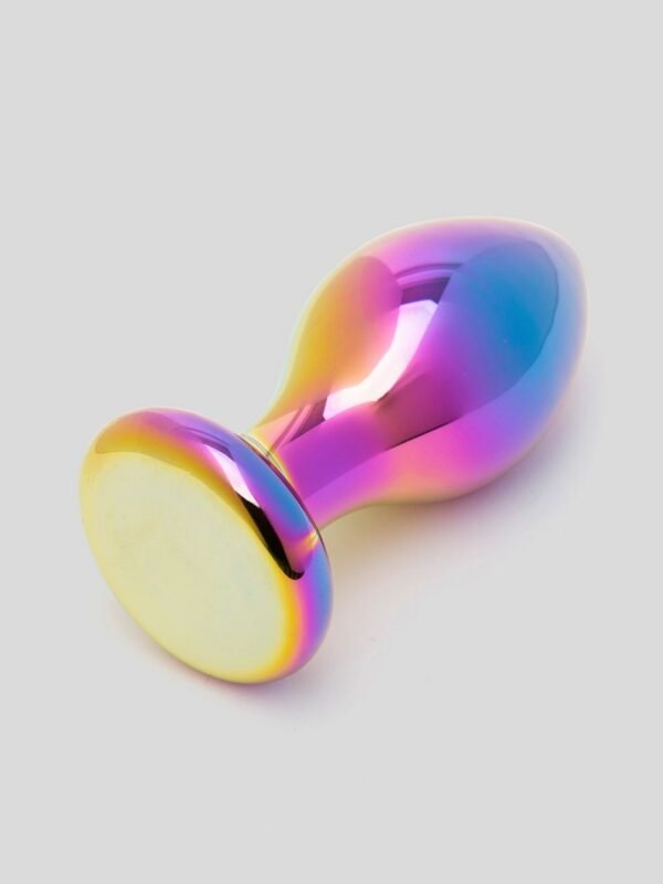 Sensual Glass Small Iridescent Butt Plug 3 Inch