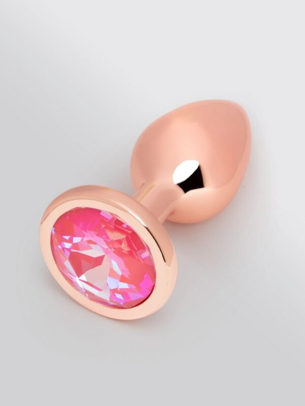 Luxury Crystal Stainless Steel Rose Gold Butt Plug 2.5 Inch