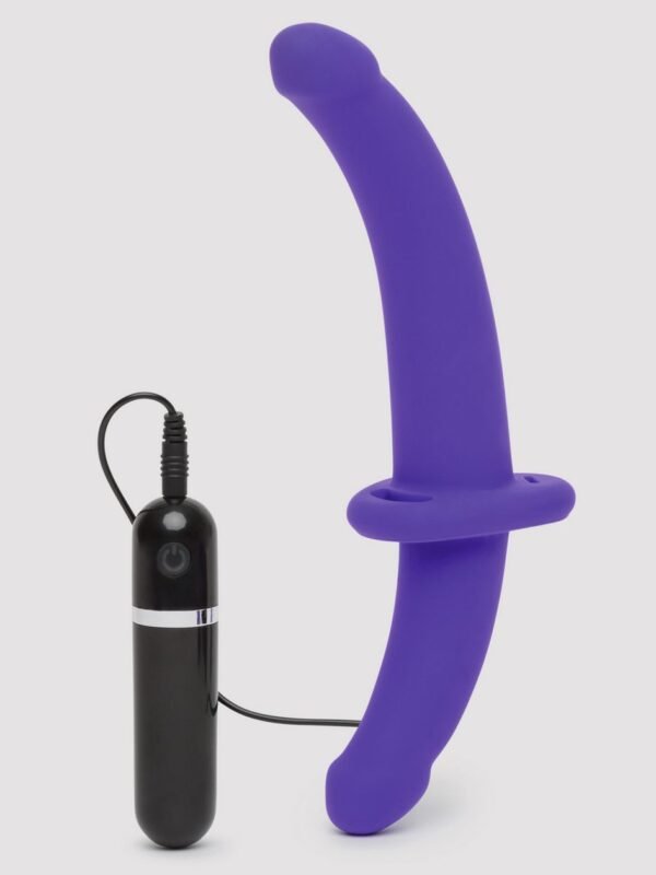 Double Duty Vibrating Double-Ended Strap-On Dildo