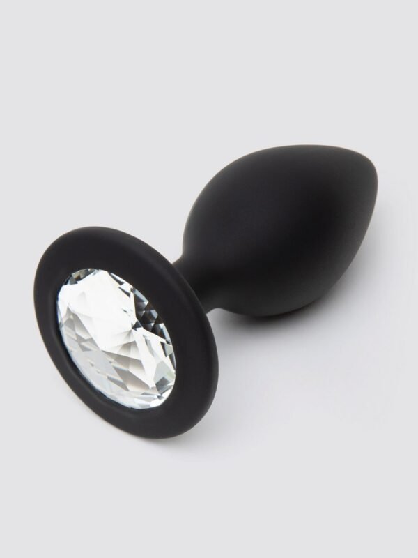 Jewelled Silicone Medium Butt Plug 3.5 Inch