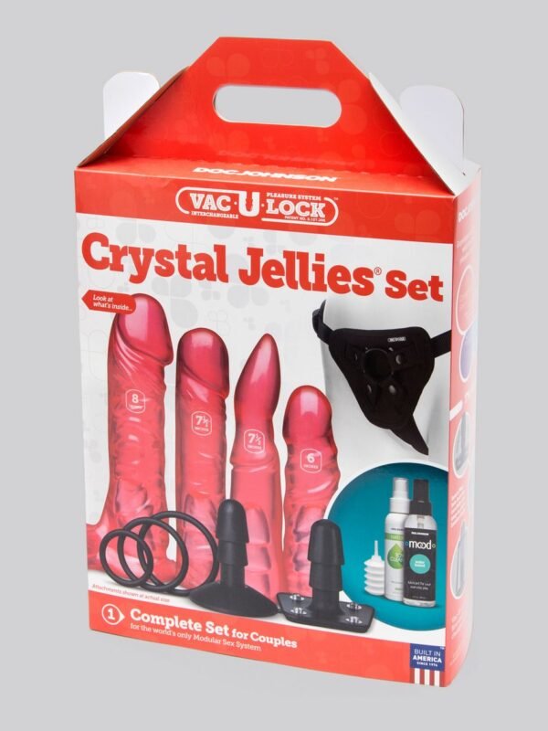 Doc Johnson Vac-U-Lock Crystal Jellies Dildo Set - 图片 2
