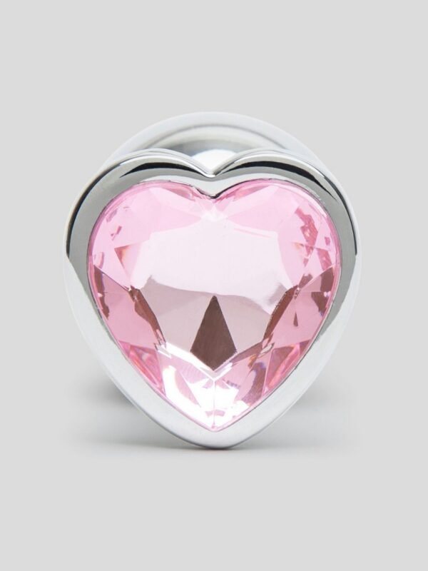 Jeweled Heart Metal Medium Butt Plug 3 Inch - 图片 2