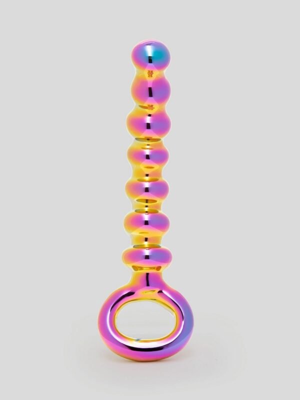 Sensual Glass Iridescent Anal Beads - 图片 2