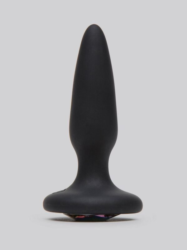 Glams Silicone Black Mini Butt Plug with Rainbow Crystal 3 Inch - 图片 2