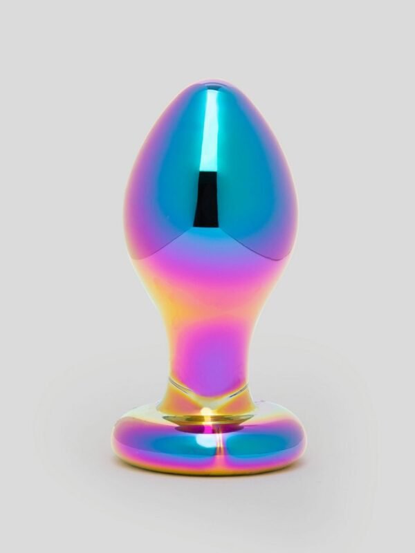 Sensual Glass Small Iridescent Butt Plug 3 Inch - 图片 2