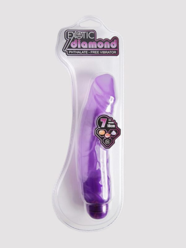 Exotic Diamond 10 Function Extra Girthy Realistic Dildo Vibrator 9 Inch - 图片 2