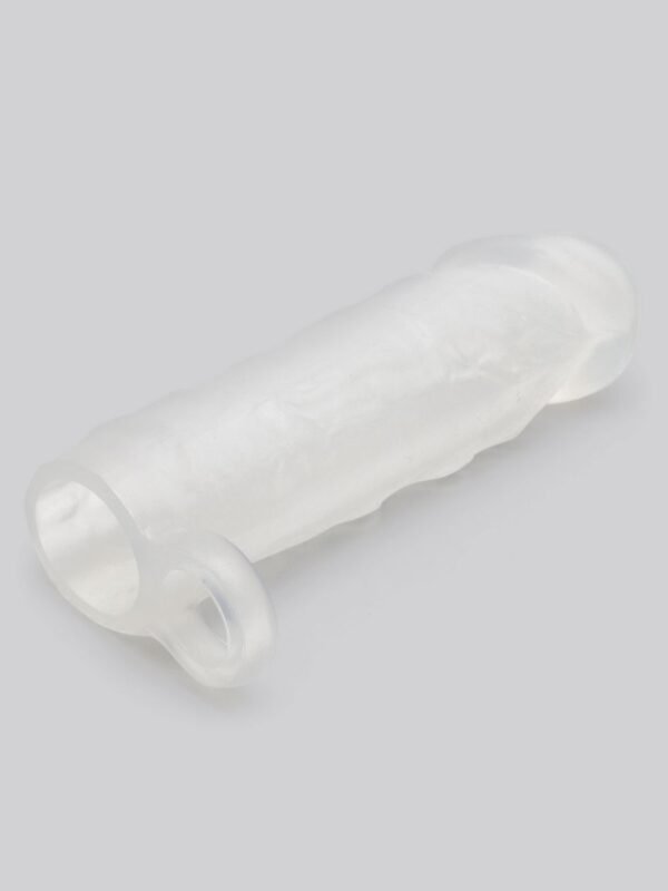 Mega Mighty 1 Extra Inch Silicone Penis Extender Clear - 图片 3