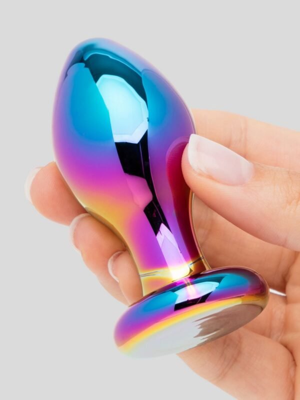 Sensual Glass Small Iridescent Butt Plug 3 Inch - 图片 3