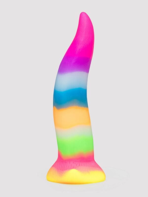 Fantasy Unicorn Kiss Tongue Glow-In-The-Dark Silicone Dildo - 图片 3
