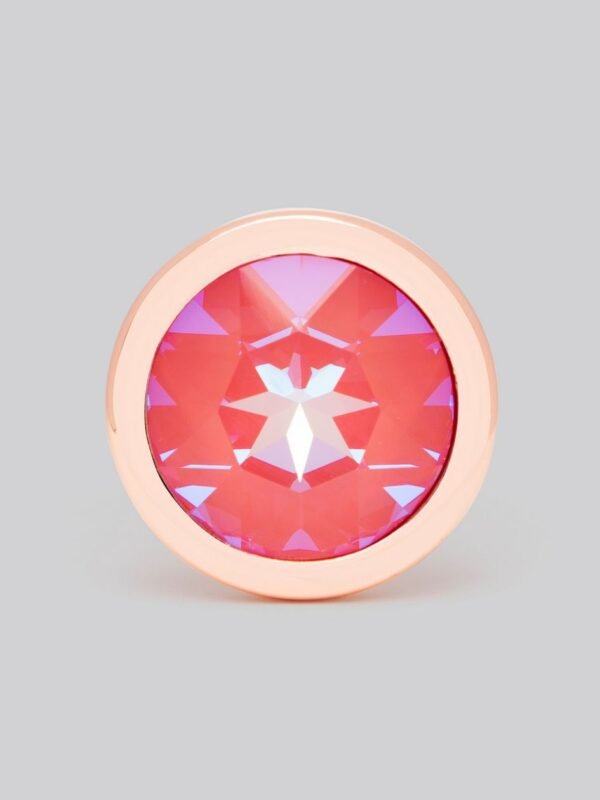 Luxury Crystal Stainless Steel Rose Gold Butt Plug 2.5 Inch - 图片 3