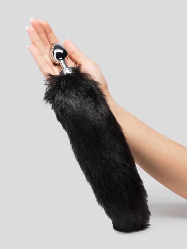 DOMINIX Deluxe Stainless Steel Medium Faux Fur Animal Tail Butt Plug - 图片 4