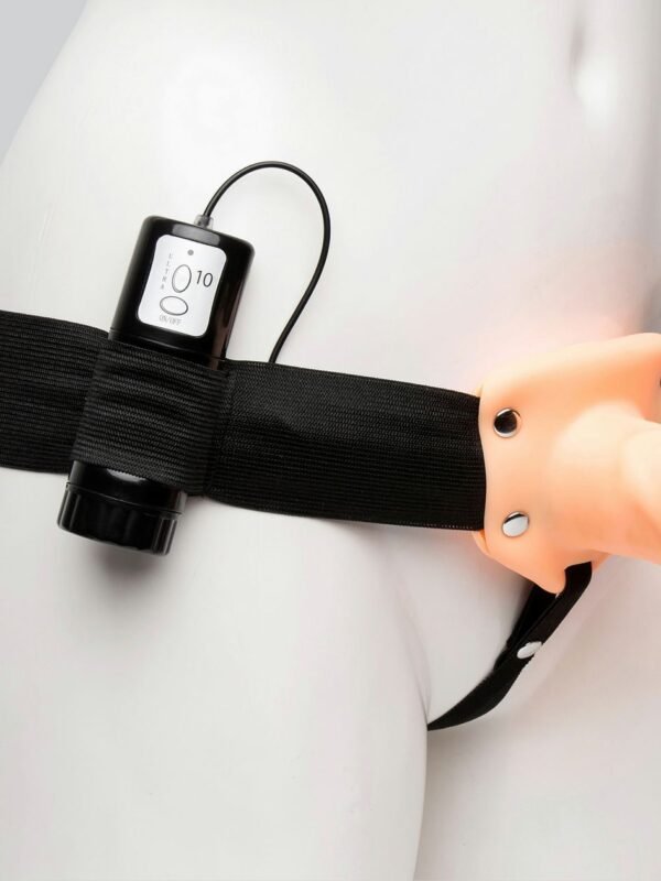 Perfect Partner Unisex Hollow Vibrating Strap-On 8 Inch - 图片 4