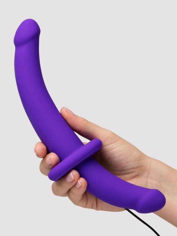 Double Duty Vibrating Double-Ended Strap-On Dildo - 图片 4