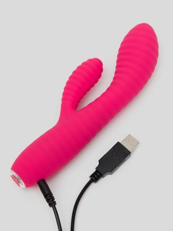 Ripple Rabbit Rechargeable Silicone Ribbed Rabbit Vibrator - 图片 4