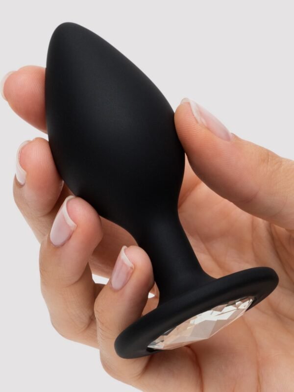 Jewelled Silicone Medium Butt Plug 3.5 Inch - 图片 4