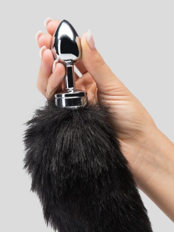 DOMINIX Deluxe Stainless Steel Medium Faux Fur Animal Tail Butt Plug - 图片 5