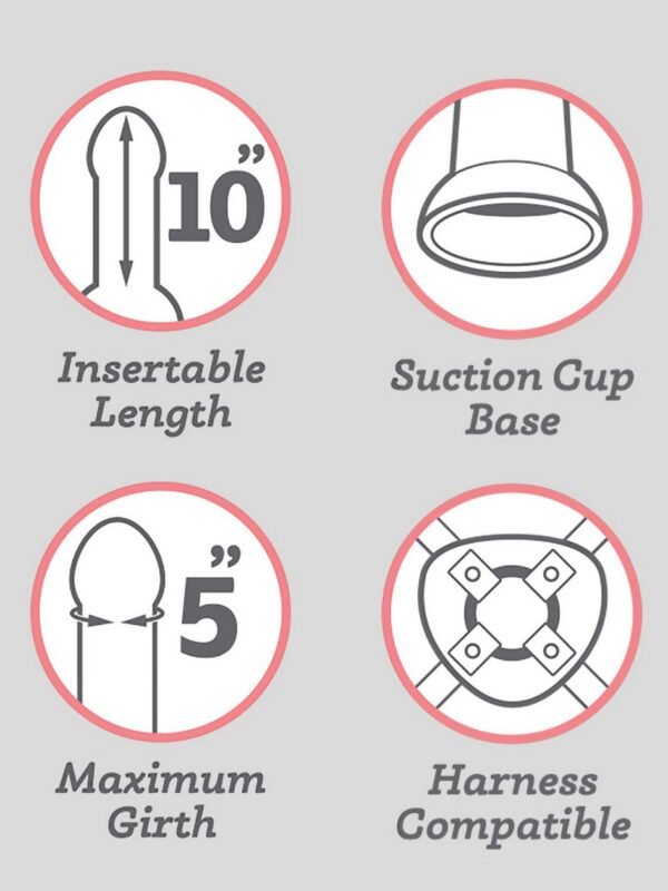 Lifelike Lover Basic Realistic Suction Cup Dildo 10 Inch - 图片 5