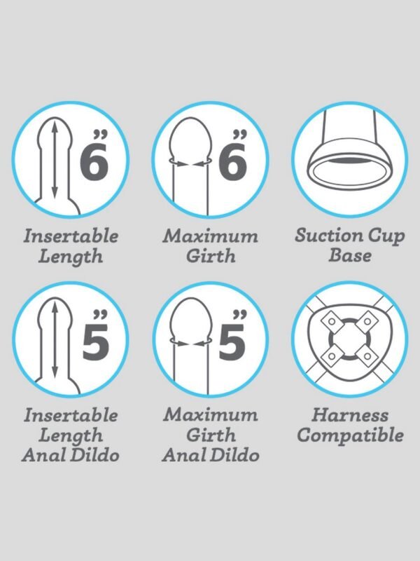 Lifelike Lover Ultra Realistic Double Penetrator Suction Cup Dildo 6 Inch - 图片 5