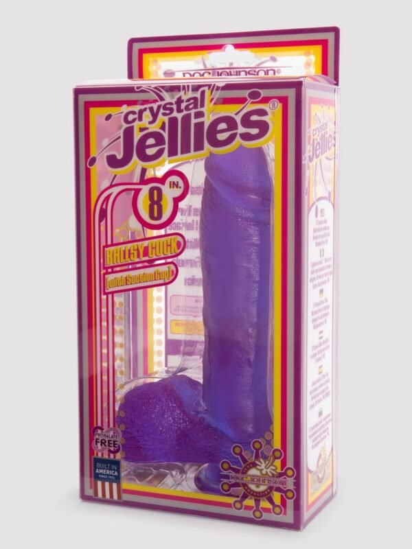 Doc Johnson Crystal Jellies Ballsy Suction Cup Dildo 8 Inch - 图片 5