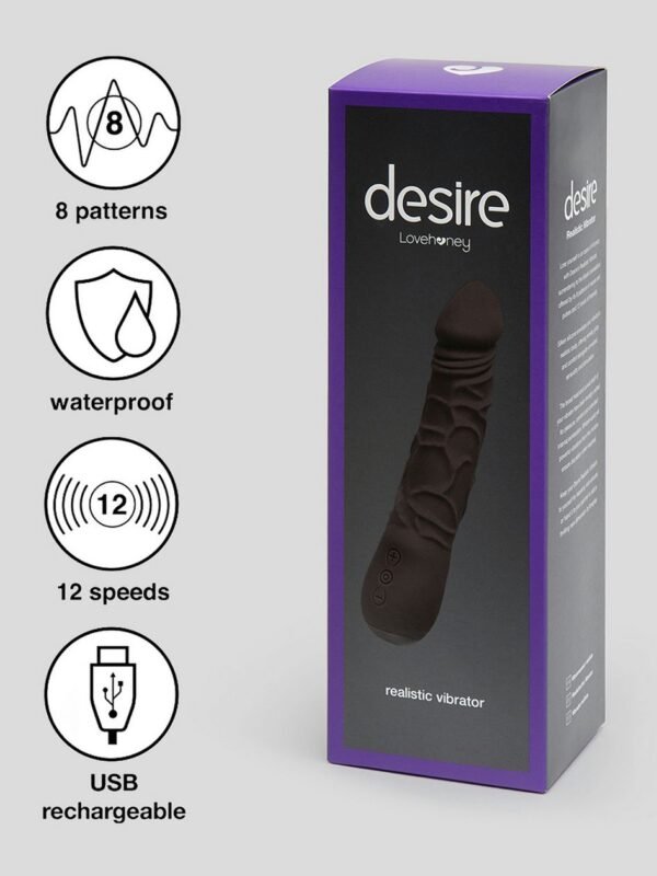 Desire Luxury Rechargeable Realistic Dildo Vibrator 6.5 Inch - 图片 6