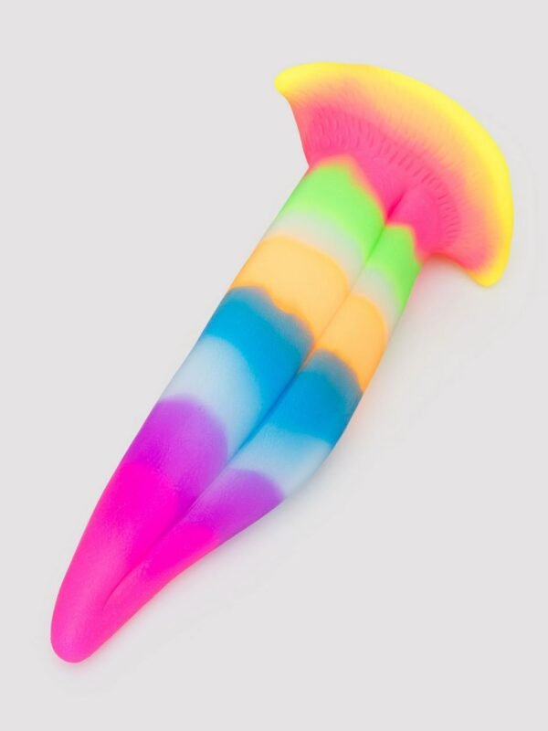 Fantasy Unicorn Kiss Tongue Glow-In-The-Dark Silicone Dildo - 图片 6