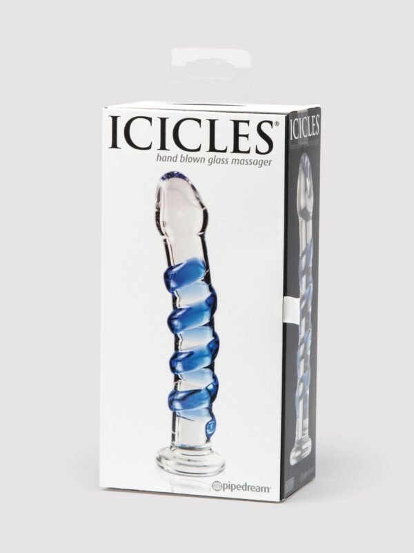 Icicles No 5 Sapphire Spiral Glass Dildo 7 Inch - 图片 6