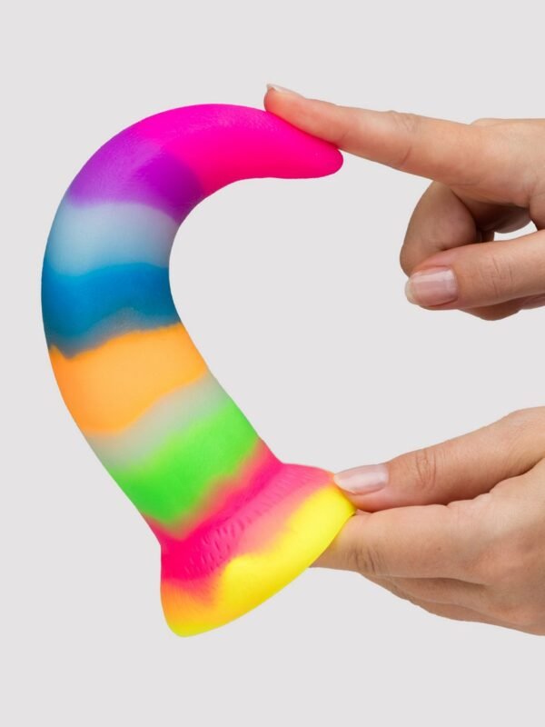 Fantasy Unicorn Kiss Tongue Glow-In-The-Dark Silicone Dildo - 图片 7