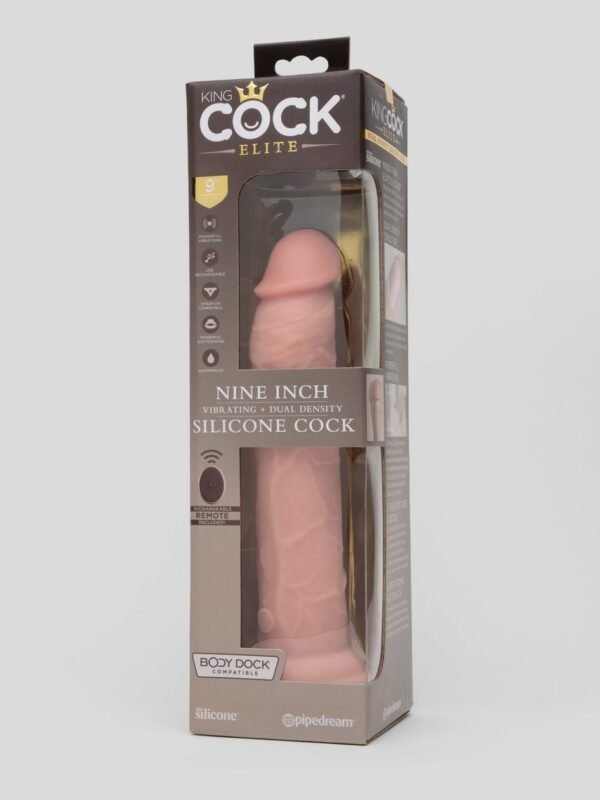 King Cock Elite Dual-Density Remote Control Vibrating Realistic Dildo 8.5 Inch - - 图片 7