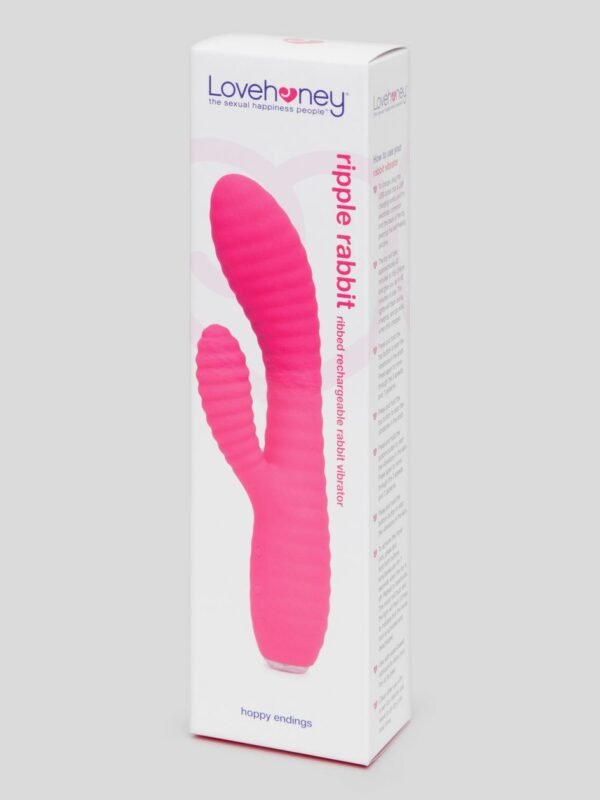 Ripple Rabbit Rechargeable Silicone Ribbed Rabbit Vibrator - 图片 7
