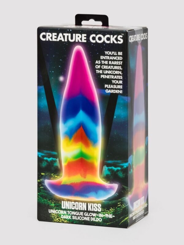 Fantasy Unicorn Kiss Tongue Glow-In-The-Dark Silicone Dildo - 图片 8
